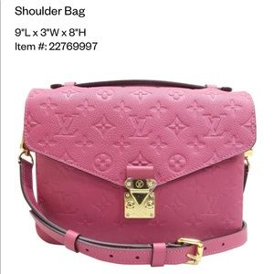 Louis Vuitton Métis Leather Satchel Palevioletred Calfskin shoulder bag